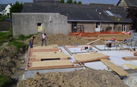 site de la maison à construire