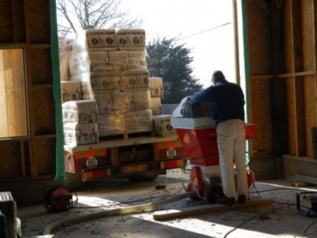 stock de ouate et machine a souffler la ouate